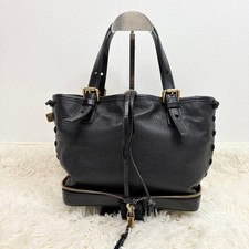 Chloe Hand Bag Tote Purse Leather Black Authe...