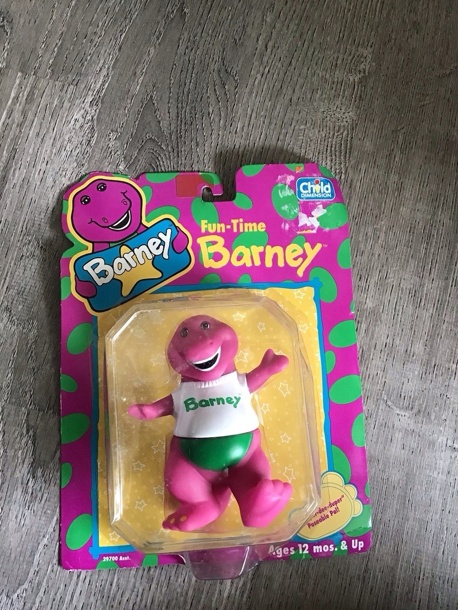 Hasbro BARNEY Fun-Time Vinyl Toy Figure Kid Dimension NOS Vintage
