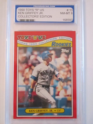 1990 KEN GRIFFEY JR. #13 PGS GRADED NM-MT 8 BASEBALL CARD  BOX X