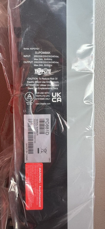 Tripp-Lite SUPDMB6K Detachable PDU Option For Compatible SmartOnline UPS Systems - Image 4 of 4