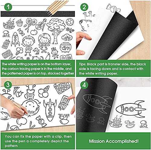 carbon paper tracing graphite transfer black graphite paper durable 32 piece - Picture 5 of 7