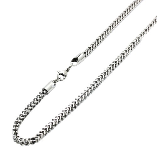 Men 4mm Stainless Steel Chain Necklaces 