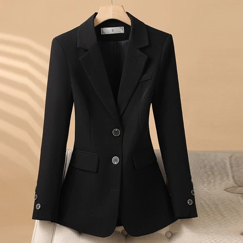 Business Women Fall Winter Slim Career Elegant Workwear Suit Blazer Jacket Coat - Picture 6 of 10