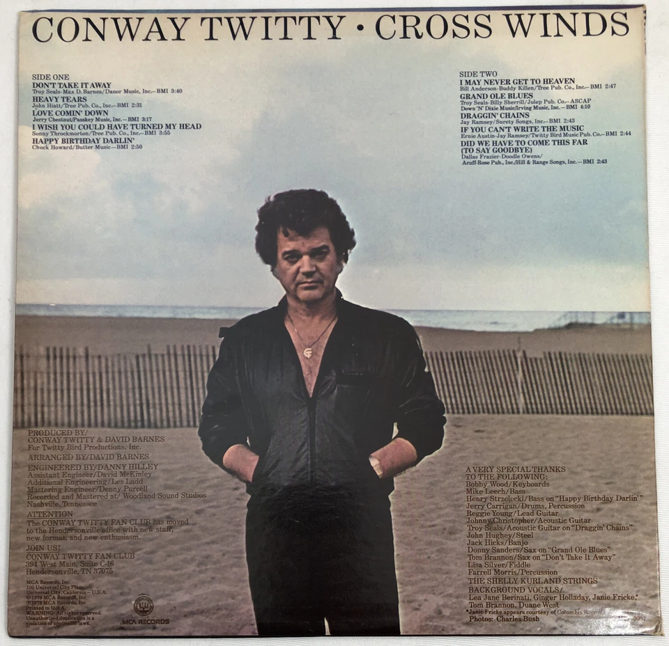 Conway Twitty Cross Winds Record - Image 2 of 4