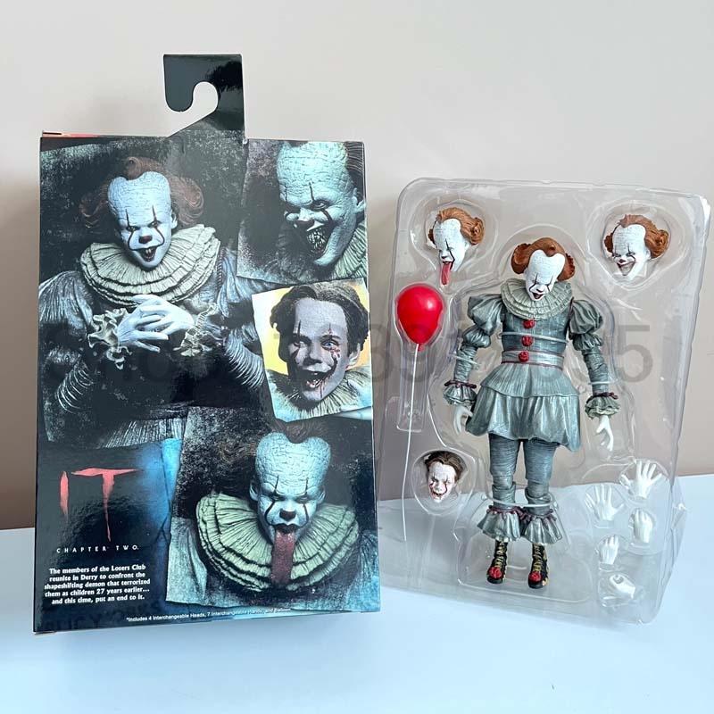 Figurine Clown Horror Movie Plastic Small Carved Multicolor Modern Free Stand
