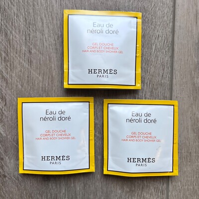 NEW Hermes Eau De Neroli Dore Hair and Body Shower Gel 7x3 = 21 ml Travel RARE
