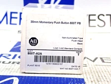 Sealed Allen Bradley 800T-A2A 30MM Momentary Push Button Ser T Flush Black Head