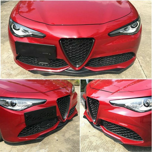 REAL CARBON Front Bumper Lip Chin Spoiler For Alfa Romeo Giulia Sport 2017-2020 - Foto 7 di 15