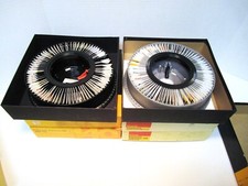 VINTAGE HUGE LOT OF HOMEMADE TRAVEL PHOTO SLIDES IN CAROUSELS SCANDINAVIAN TRIP