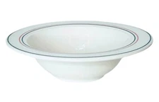 Homer Laughlin Best China Orange Green Band Restaurant Rim Cereal Bowl VGC