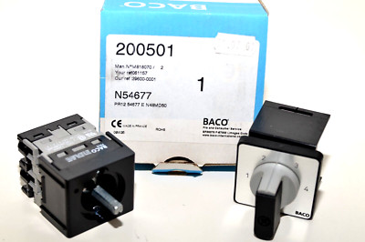 PR12 Nockenschalter / Umschalter 22 mm von BACO N54677, Voltmeter Switch, NOS