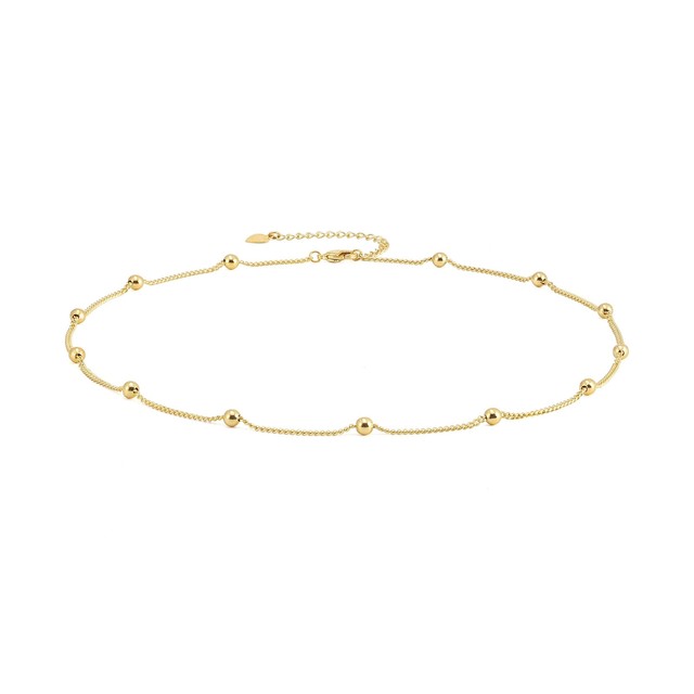 18k Necklace Gold Chain Choker Dainty 