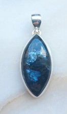 Sterling Silver and Black Moon Stone Pendant