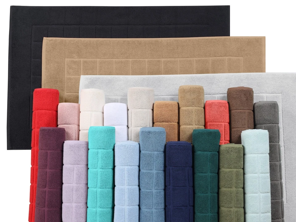 Набор из 2 ультратонких впитывающих геометрических хлопковых ковриков Nora 1100 GSM - Изображение 4 из 4