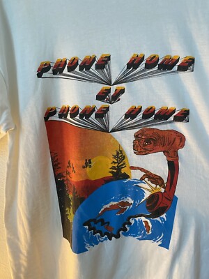 Vintage 80s E.T. Movie promo t shirt “PHONE HOME ET” Size XL | eBay