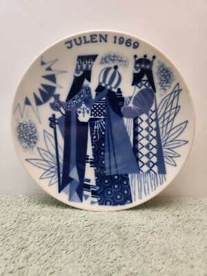 Julen 3 Wise Men 7'' Plate 1969 Christmas Limited Edition  Porsgrunds Norway