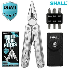 SHALL 18in1 Multitool Pliers Folding Pocket Tool Steel Multi-tool Pocket Knife