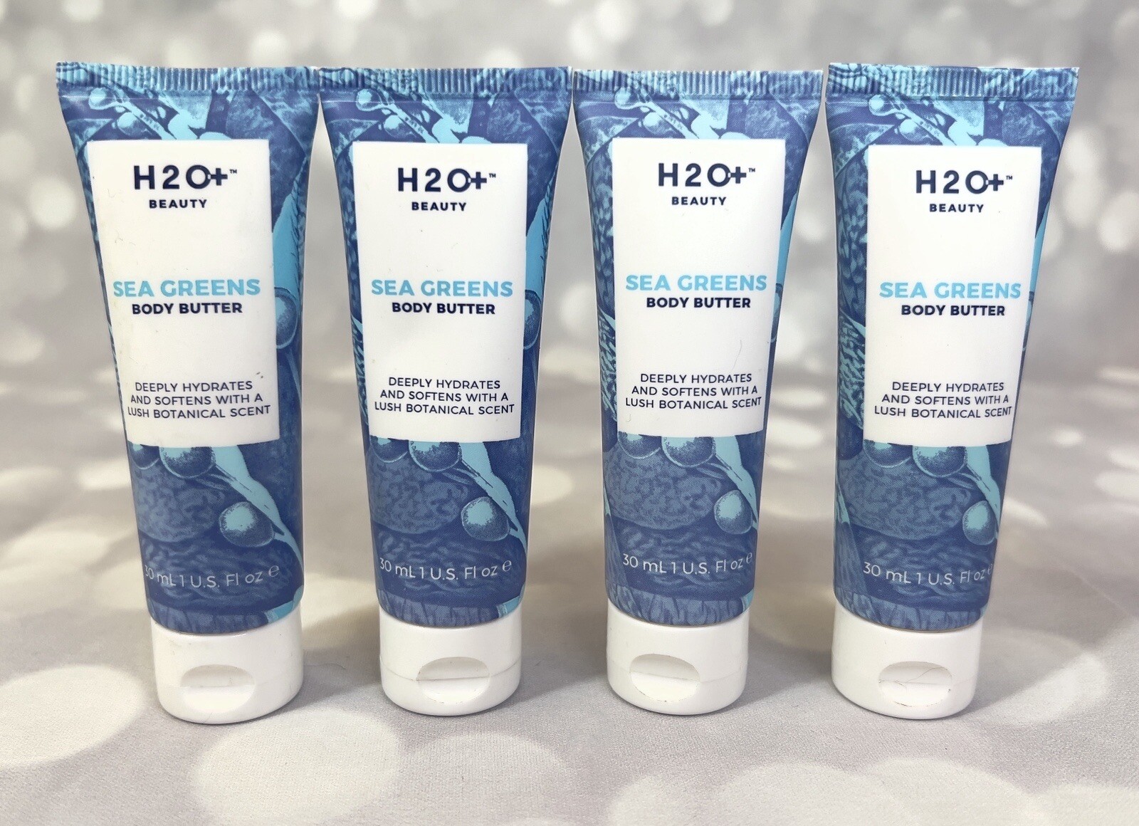 x4 H2O Beauty Sea Greens Body Butter Hydrates Lush Botanical Scent 1 oz EACH x4
