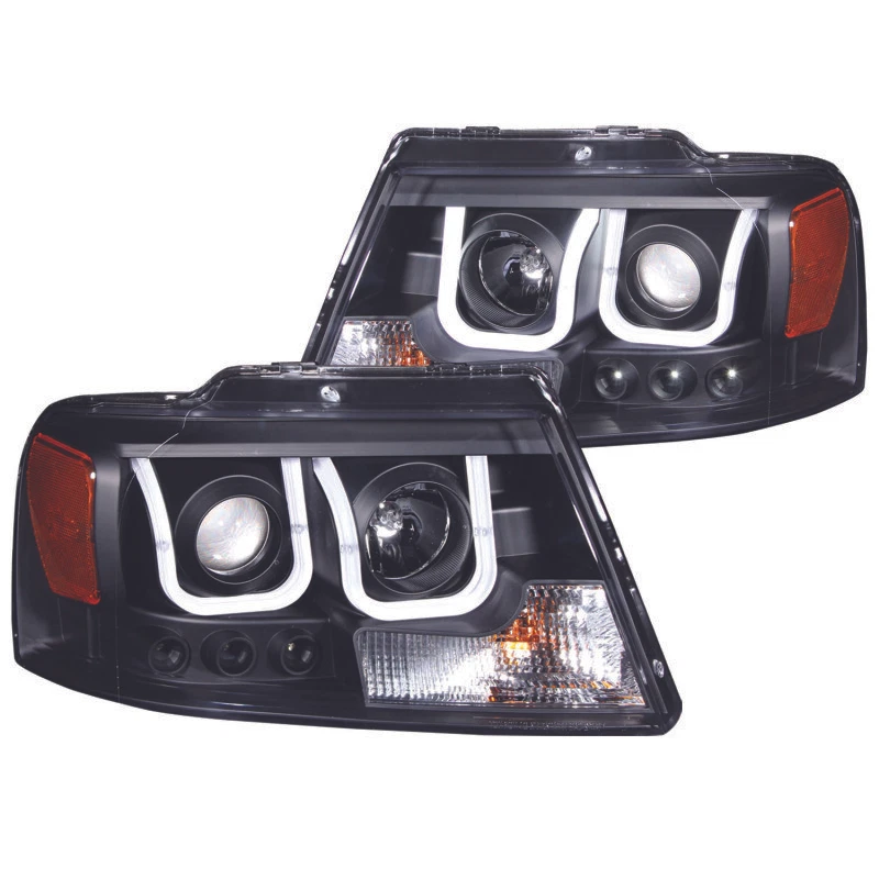 ANZO 111288 for 2004-2008 Ford F-150 Projector Headlights w/ U-Bar Black - Image 2 of 4