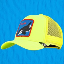 Goorin Bros The Farm Animal Trucker KILLER WHALE NEON Yellow ORCA BALLENA New