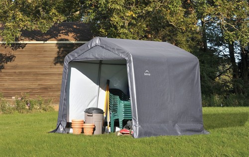 ShelterLogic Shed-in-a-Box 8 ft. x 8 ft. x 8 ft. Gray - Picture 10 of 11