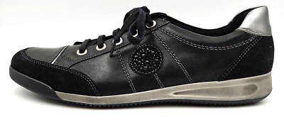 Ara ROM 12-34453 Schwarz Gr. 42 Damen Leder Sneaker UVP:89,90  (S/25)