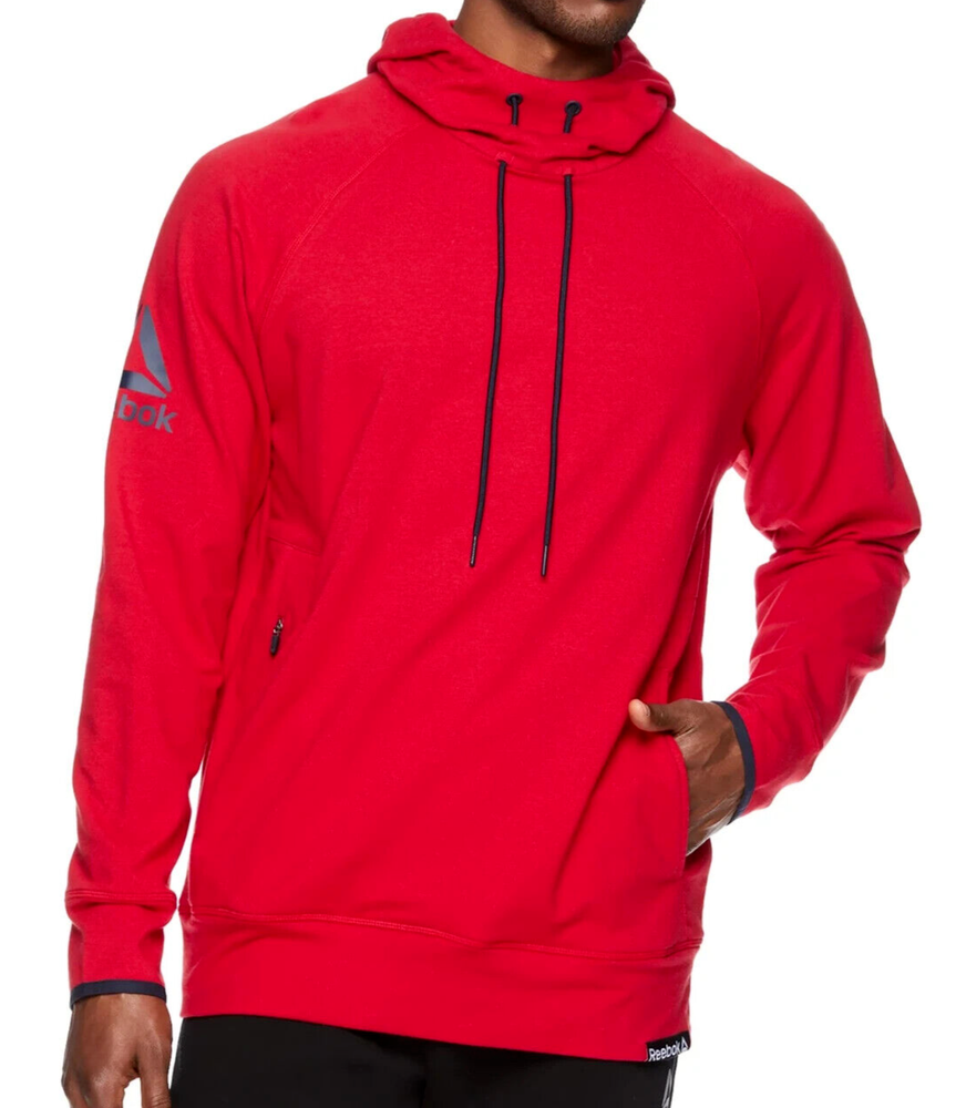 Reebok Men's XL Red Dynamic Lightweight Pullover Hoodie Brand New