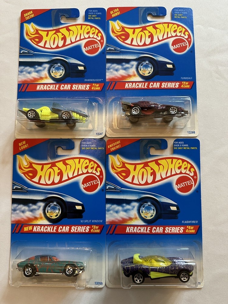 1994 SEALED HOT WHEELS 1-4 KRACKLE CAR SERIES