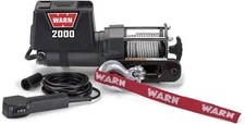 WARN 92000 Vehicle Mounted 2000 Series 12V DC Electric Utility Winch 35ft rope