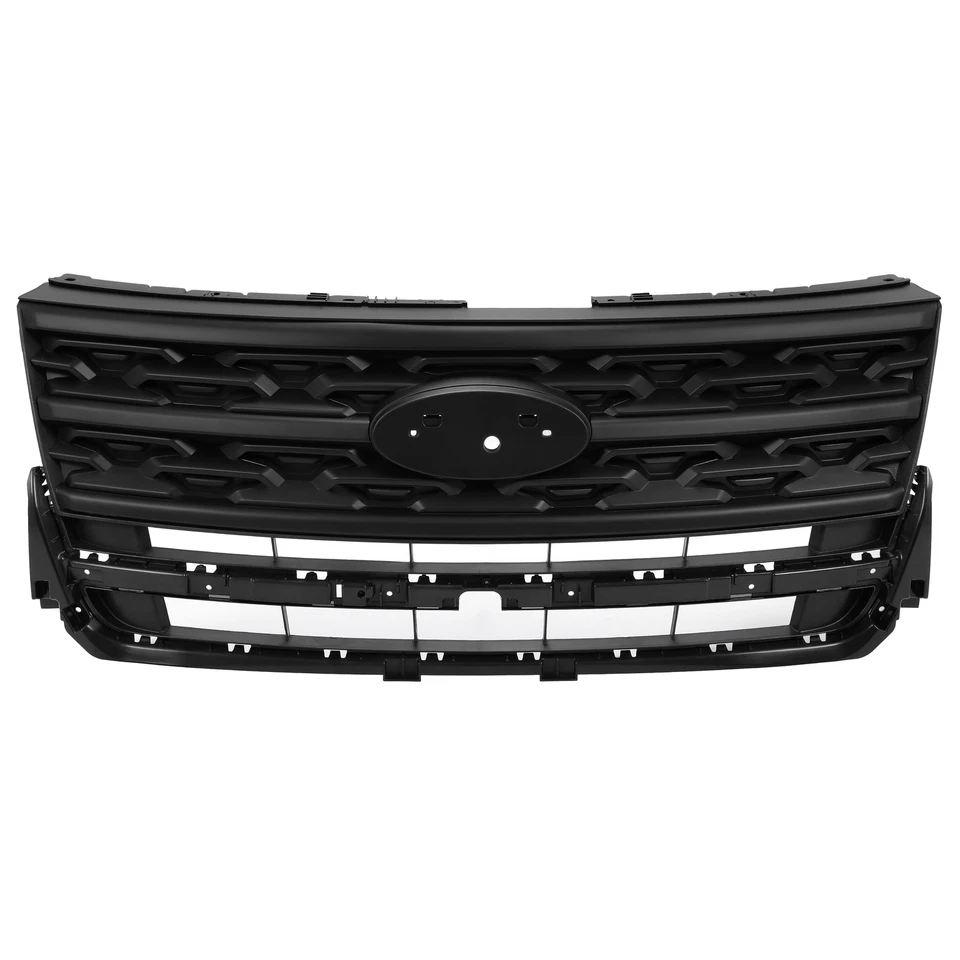 Parachoques capó delantero negro parrilla superior para Ford Explorer SUV Sport 2018-2019 Foto 2 de 4