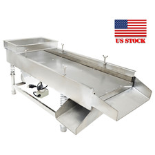 Linear Vibrating Screen 110V 80W 33.86"x13.4"x15.75" 0.5mm Round Holes