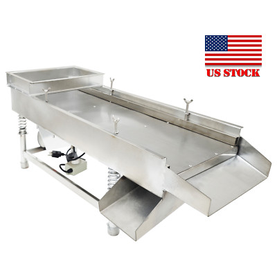 Linear Vibrating Screen 110V 80W 33.86''x13.4''x15.75'' 0.5mm Round Holes