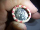 WHEAT PENNY ROLL WITH A UNKNOWN BU STEEL WHEAT PENNY SHOWING