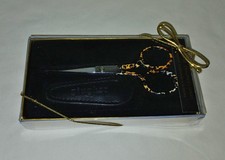 GINGHER SCISSORS DESIGNER SERIES ~ "CHEETAH" 4" EMBROIDERY ~ IN ORIGINAL BOX