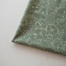 Charley Harper "End Papers Basic" In Jade Fabric Jade 1yd BTY Organic