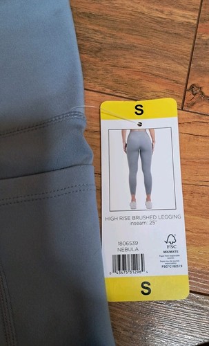 Danskin Womens High Rise Brushed Legging Ankle Size S Light Blue Stretch NWT  - Bild 9 von 17