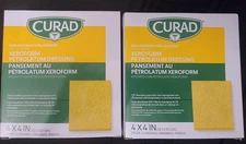 CURAD 4 X 4 INCH  PETROLATUM DRESSINGS 2 BOX OF 25  Total 50 EXP 12 /27