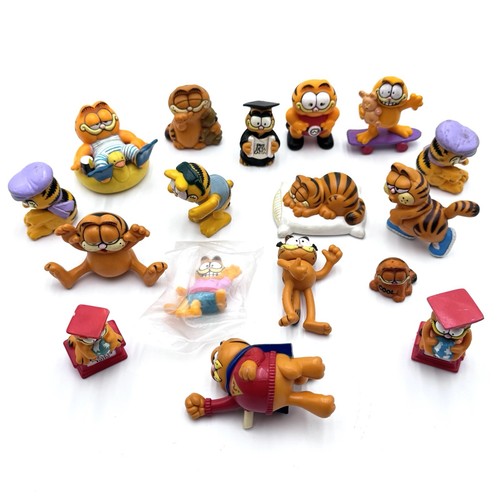 VTG 1978-81 Garfield Figures 1” To 2.5” Lot Of 17 United Feature Syndicated EUC