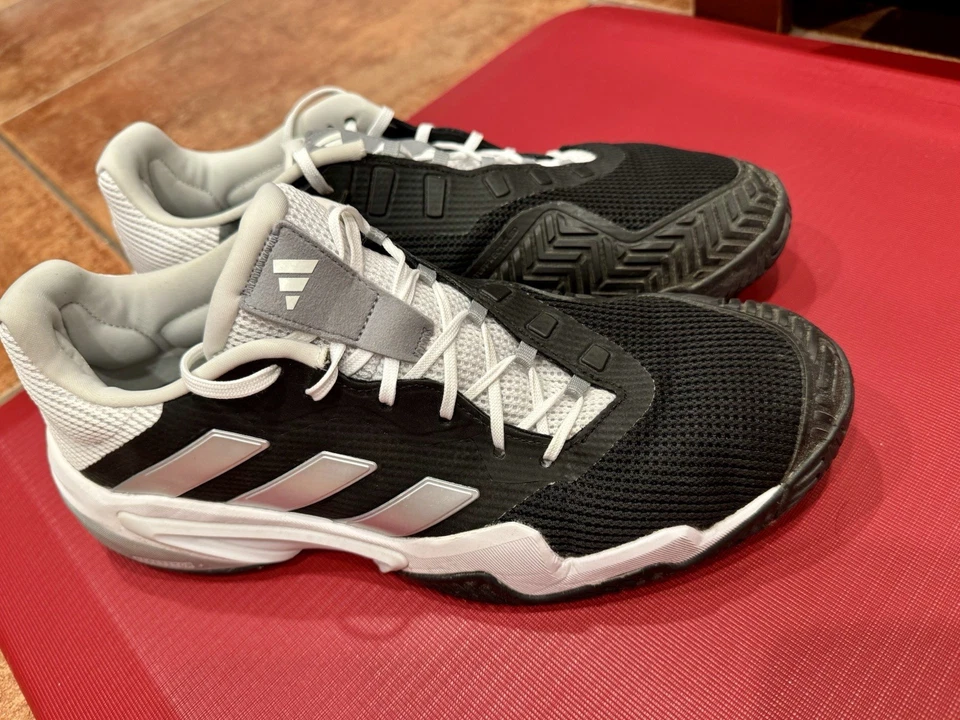 Tenis Adidas Barricade 13 Blanco/Núcleo Negro/Plateado Talla 11.5 Perfecto Foto 3 de 4