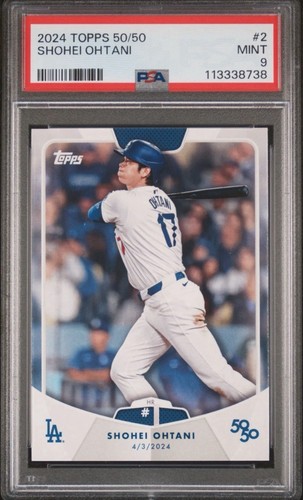 2024 TOPPS 50/50 #2 SHOHEI OHTANI HR#1 PSA 9 MINT LA Dodgers 3xMVP