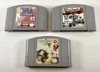 Lot Of 3 N64 Nintendo 64 Game Cartridges  Wipeout 64  Kobe Bryant In NBA  F-1 GP