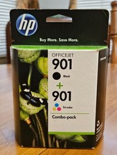 Genuine HP 901 Black and Tri-color Ink Cartridges - 2 Pack CN069FN Expired