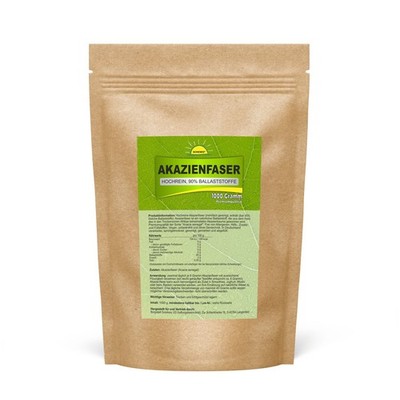 Akazienfaser, mehrfach gereinigte Premiumqualität, über 90% Ballaststoffe, 1 kg