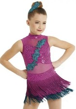 Weissman Pink Fringe Dance Costume SA Adult Small Let Me Think About It 11713