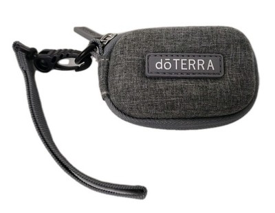 doTERRA Hard-Shell Zip CASE Keychain Holds 8 Mini Essential Oil Bottles NWOT