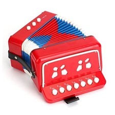Kids Accordion Toy 10 Keys Buttons Control Mini Musical Instruments for
