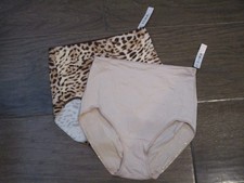 2-PACK SOMA VANISHING TUMMY HIGH WAIST BRIEF PANTIES IN ANIMAL/SAND SIZE LARGE