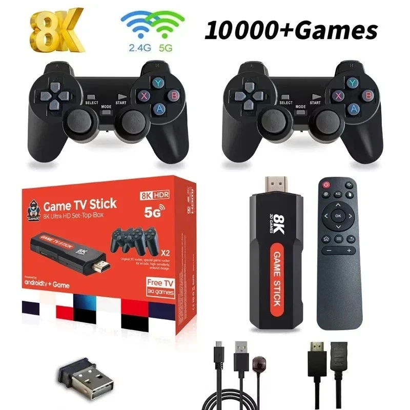 Console Portatile Game TV Stick 4K con 2 Joystick Wireless HDMI Retro Game 2025 - Immagine 2 di 4