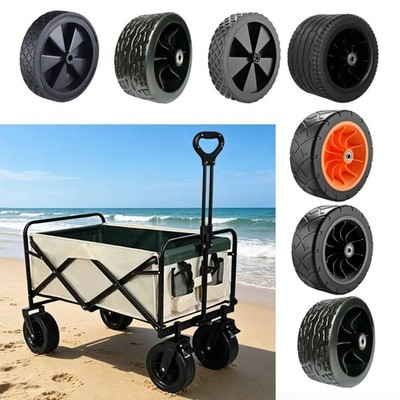 2 Pieces Folding Wagon Replacement Wheels Maintenance Hand Truck Beach Tires
