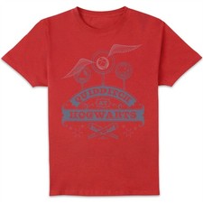 Image of Harry Potter Quidditch at Hogwarts Adults T-Shirt | Official Licensed | Red